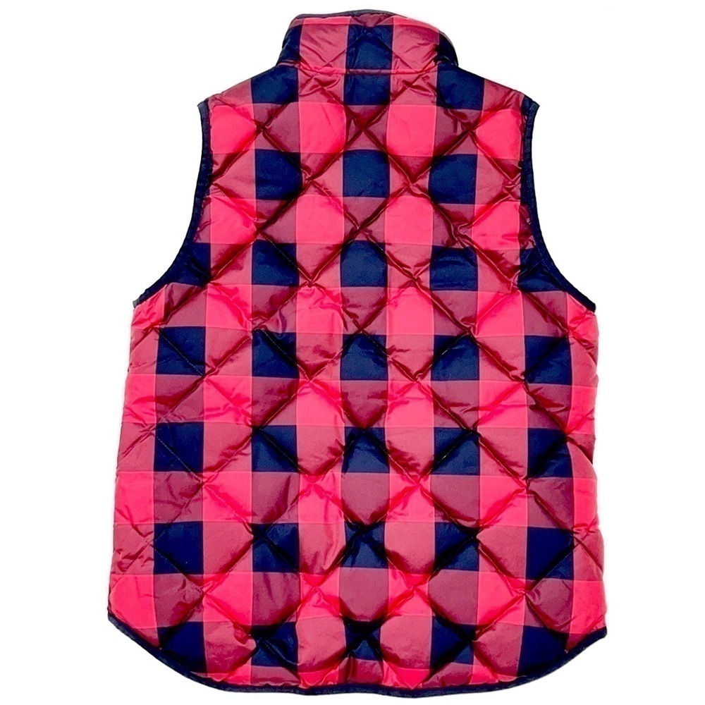 J Crew Woman Excursion Quilted Buffalo Black Red Checker Vest Size S - Picture 4 of 9